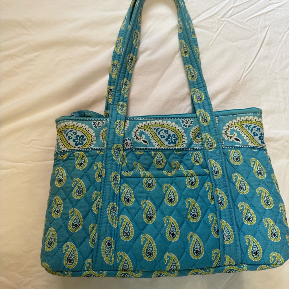 Vera Bradley Teal and Green Paisley Tote
